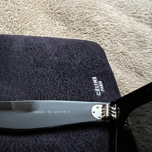 SOLD - New Celine CL4055IS Studded Square Sunglasses Black Authentic - MSRP $555 - Picture 4 of 5